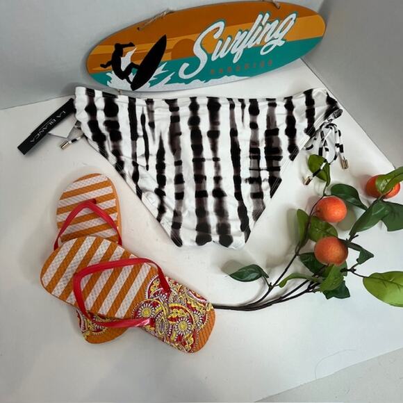 La Blanca NEW Bamboo Adjustable Loop Hipster Swim bottom Size 16 - Picture 4 of 7